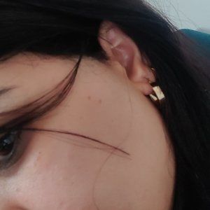 Pur 14 k solid gold earrings